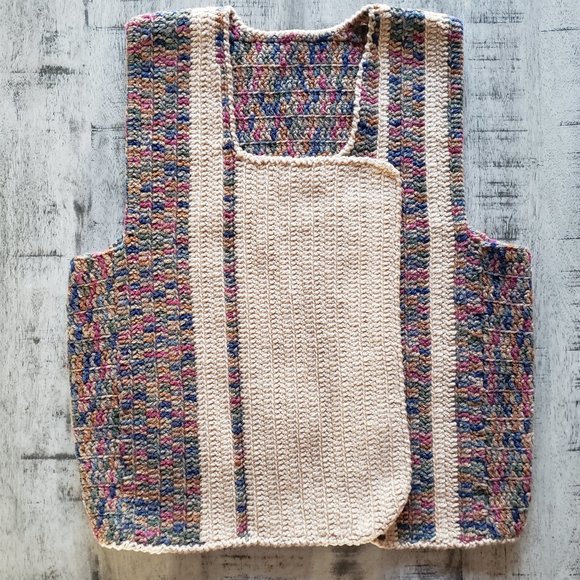 Handmade Crochet Multicolor Vest - Picture 2 of 9